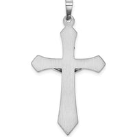 14K White Gold Polished INRI Passion Crucifix Pendant - 39mm by Oro Pregiato