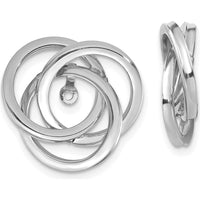 14K White Gold Polished Love Knot Earring Jackets - Elegant Jewelry Enhancers by 0
