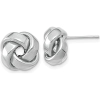 14K White Gold Polished Love Knot Post Earrings by 0