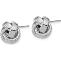 14K White Gold Polished Love Knot Post Earrings by 0