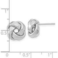 14K White Gold Polished Love Knot Post Earrings by 0