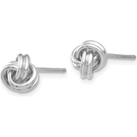 14K White Gold Polished Love Knot Post Earrings by 0