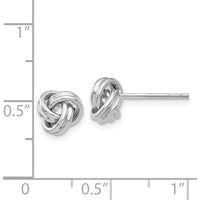 14K White Gold Polished Love Knot Post Earrings by 0