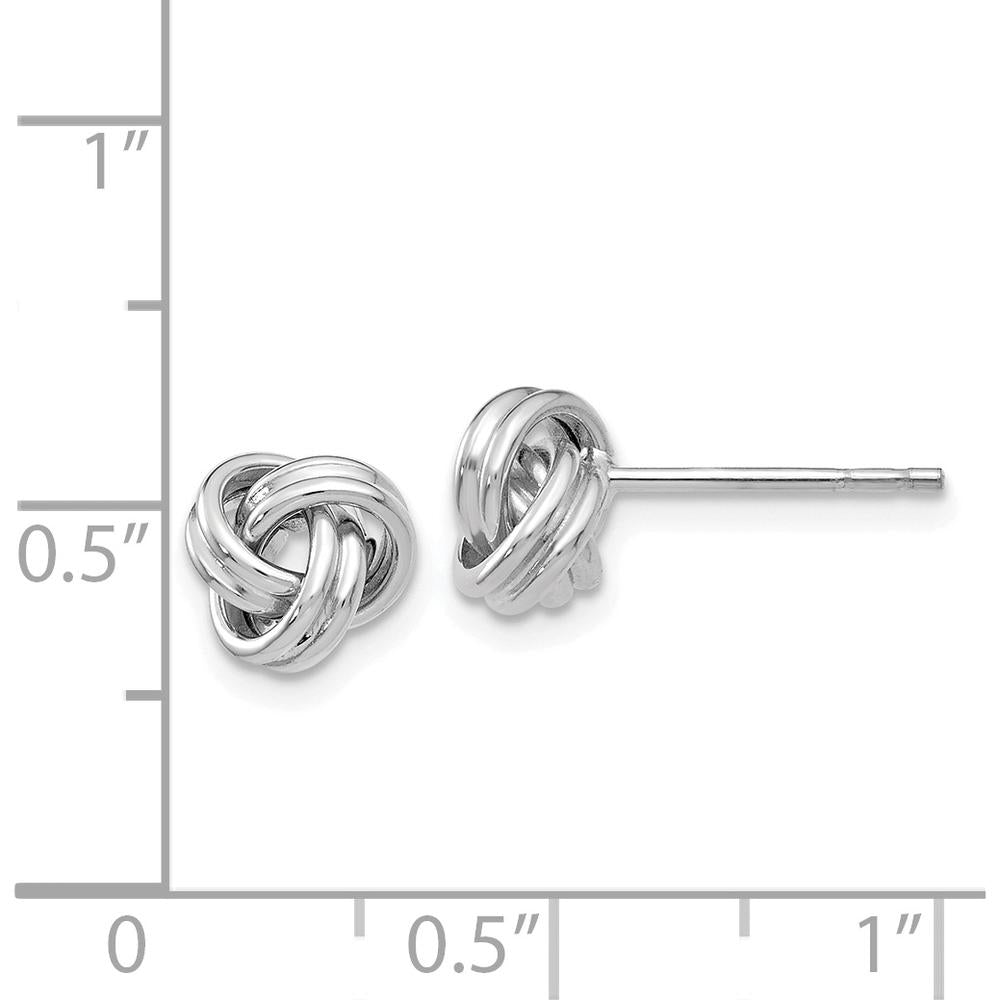 14K White Gold Polished Love Knot Post Earrings by 0