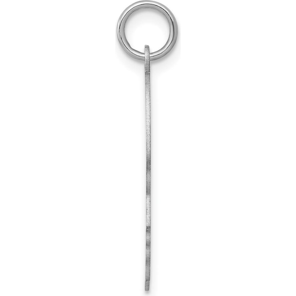 14K White Gold Polished Medium Boy Charm with Engraving Option by Oro Pregiato