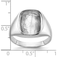 14K White Gold Polished Men's Ring Mounting with Onyx and Diamond - Customizable by Monteluci Fine Jewelry