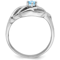 14K White Gold Polished Mother's Ring Mounting - 2mm Band Width by Oro Pregiato