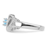 14K White Gold Polished Mother's Ring Mounting - 2mm Band Width by Oro Pregiato