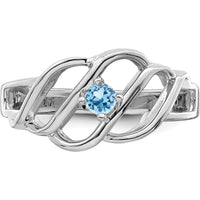 14K White Gold Polished Mother's Ring Mounting - 2mm Band Width by Oro Pregiato