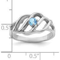 14K White Gold Polished Mother's Ring Mounting - 2mm Band Width by Oro Pregiato