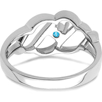 14K White Gold Polished Mother's Ring Mounting - 2mm Band Width by Oro Pregiato
