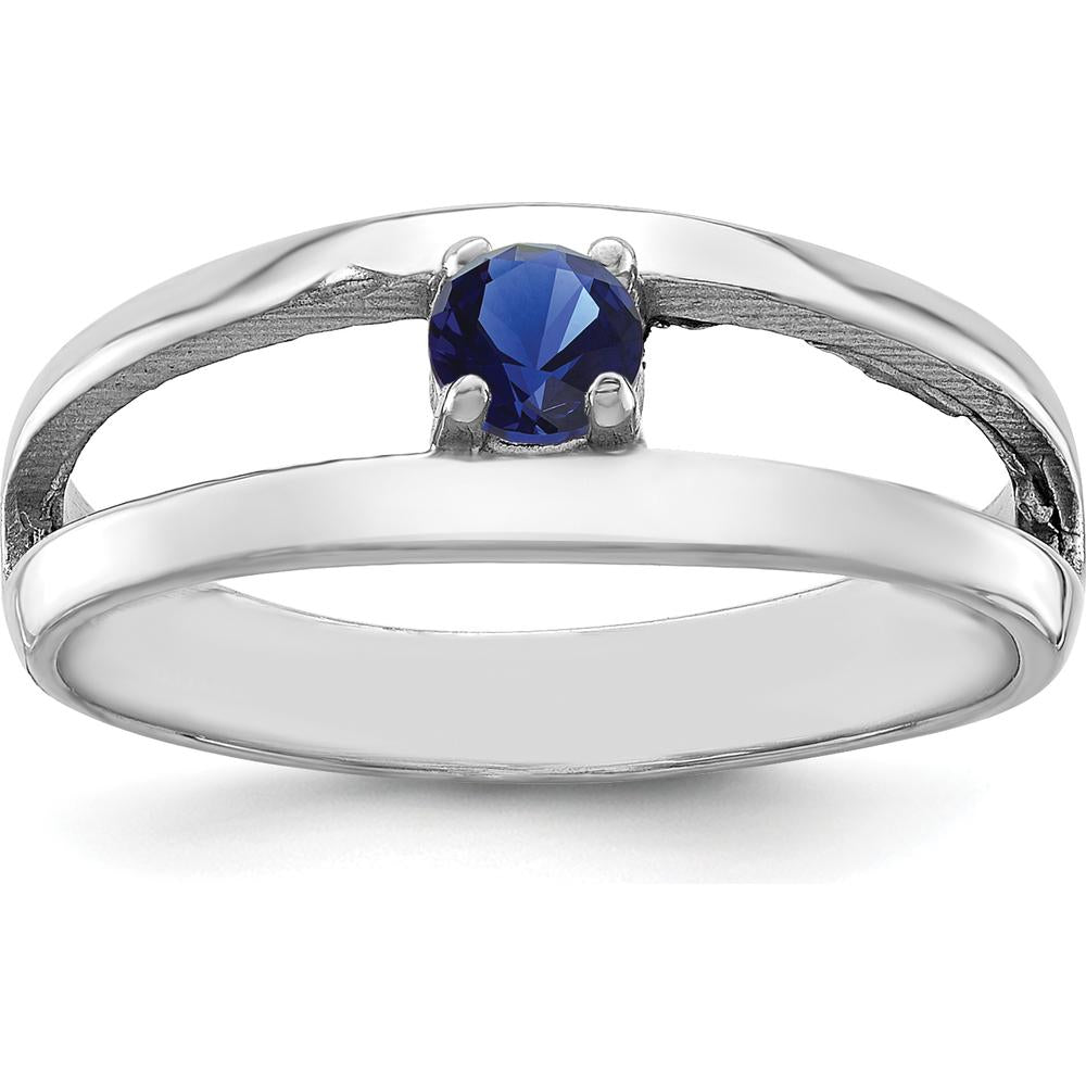 14K White Gold Polished Mother's Ring Mounting - Sizeable, Customizable Design by Oro Pregiato