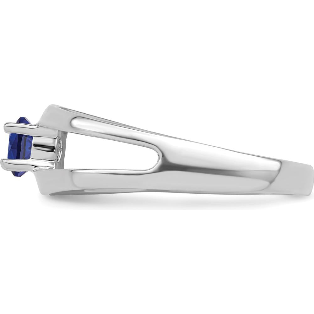 14K White Gold Polished Mother's Ring Mounting - Sizeable, Customizable Design by Oro Pregiato