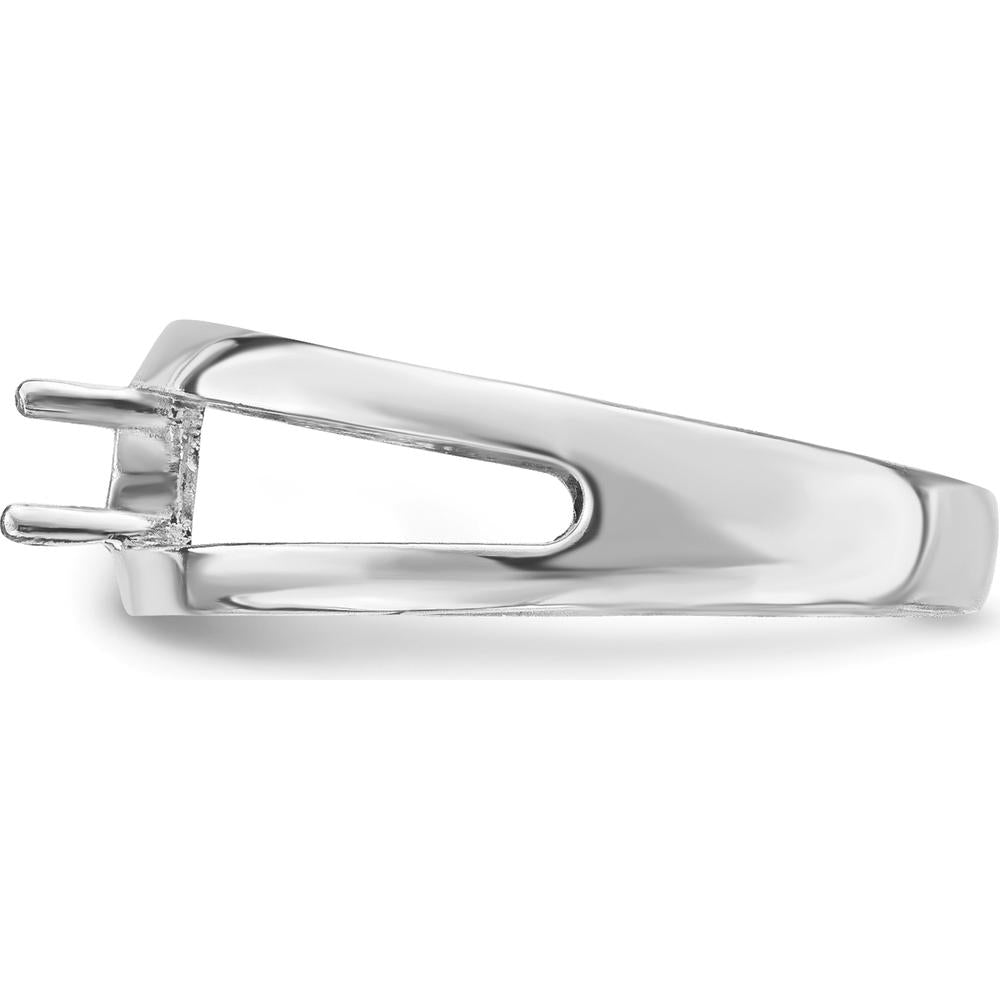 14K White Gold Polished Mother's Ring Mounting - Sizeable, Customizable Design by Oro Pregiato