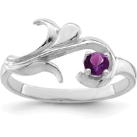 14K White Gold Polished Mother's Ring Mounting with Rhodium Plating by Monteluci Fine Jewelry