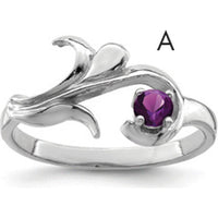 14K White Gold Polished Mother's Ring Mounting with Rhodium Plating by Monteluci Fine Jewelry