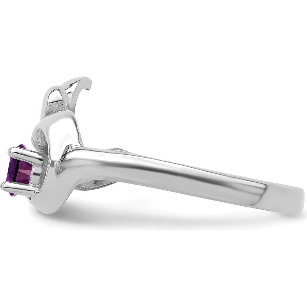 14K White Gold Polished Mother's Ring Mounting with Rhodium Plating by Monteluci Fine Jewelry