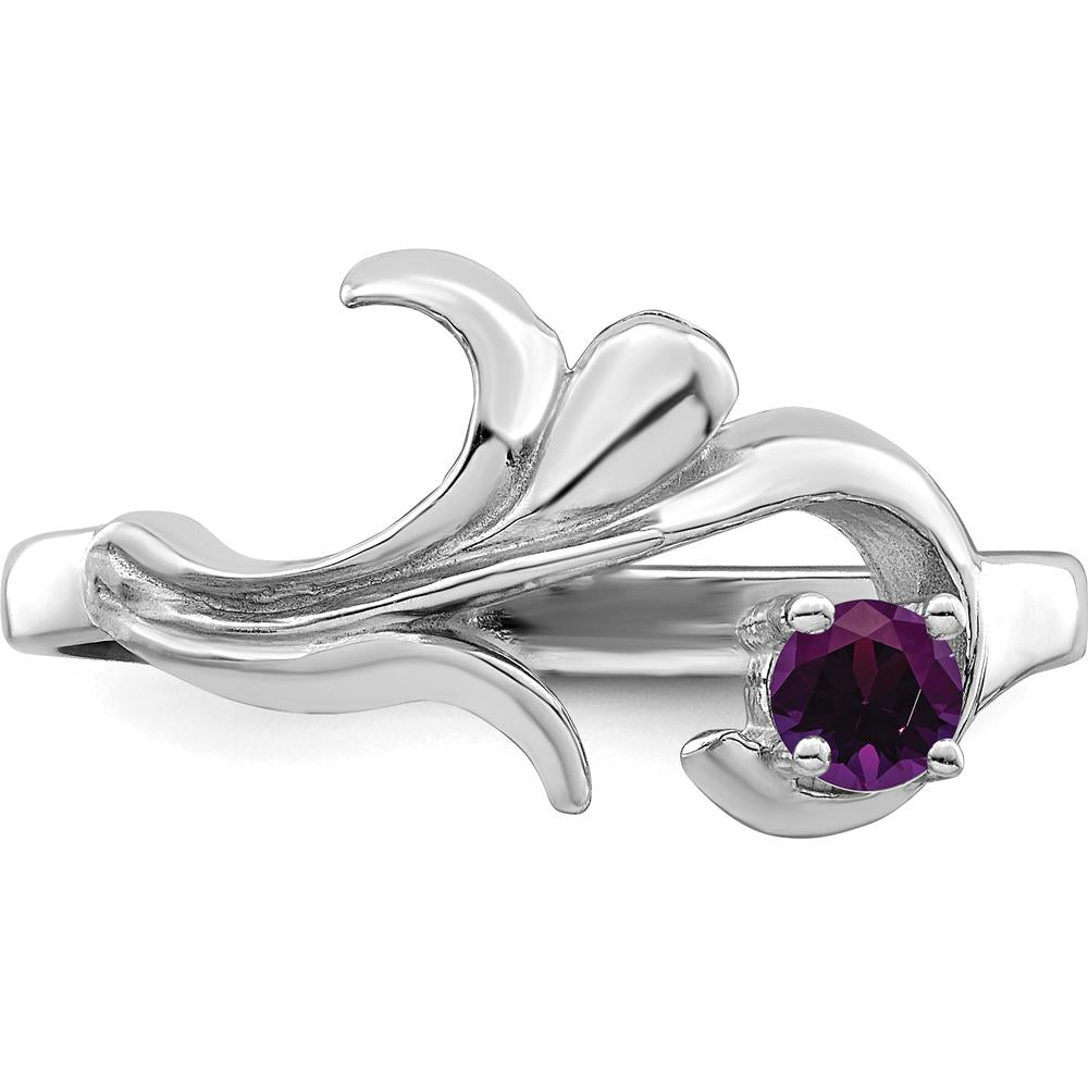 14K White Gold Polished Mother's Ring Mounting with Rhodium Plating by Monteluci Fine Jewelry