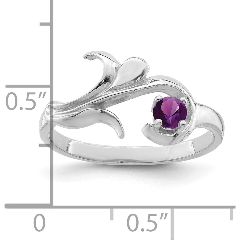 14K White Gold Polished Mother's Ring Mounting with Rhodium Plating by Monteluci Fine Jewelry