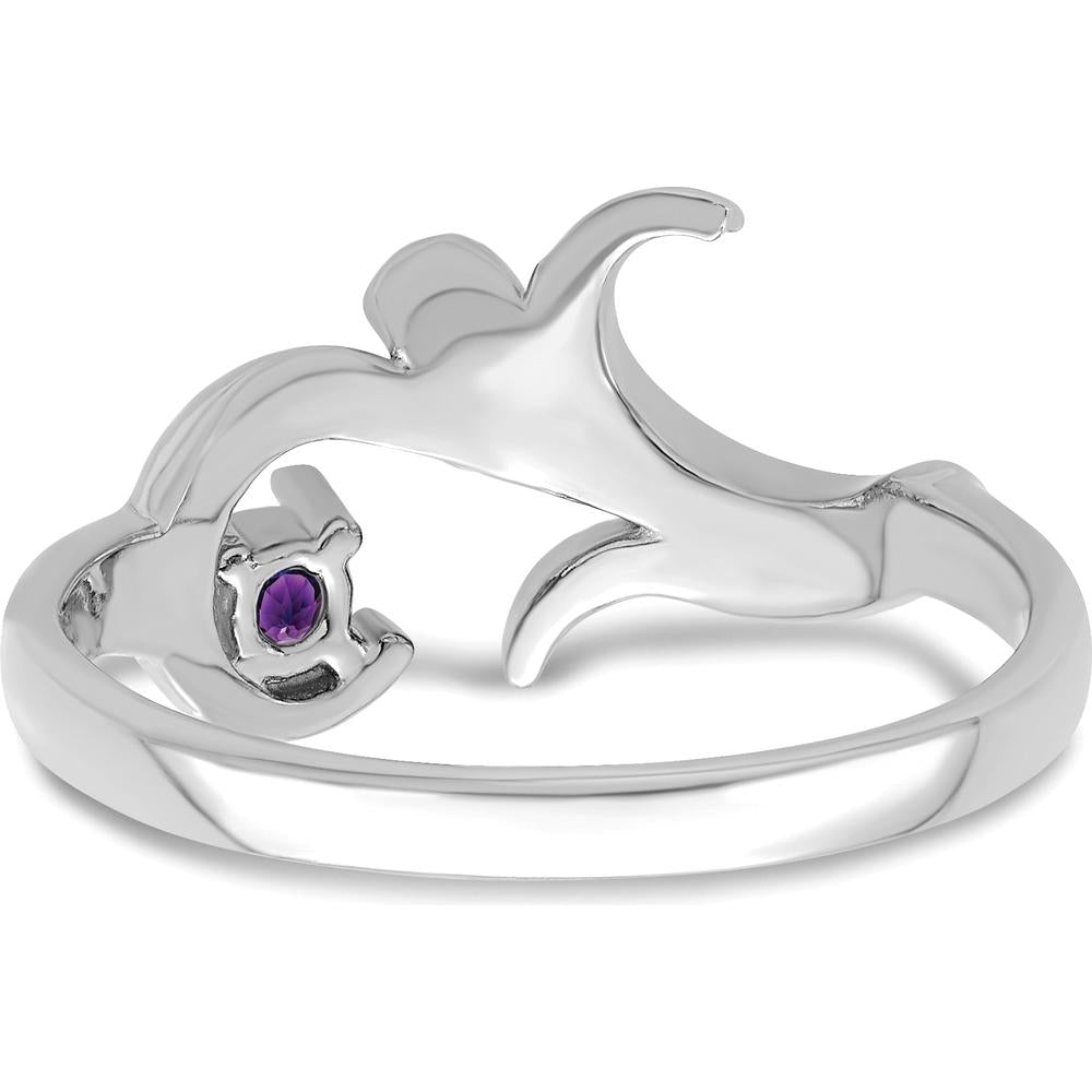 14K White Gold Polished Mother's Ring Mounting with Rhodium Plating by Monteluci Fine Jewelry