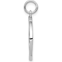 14K White Gold Polished New York Cityscape Charm with Statue of Liberty Design by Oro Pregiato