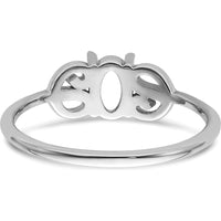 14K White Gold Polished Oval Gemstone Ring Mounting - 6x4 Setting by Monteluci Fine Jewelry