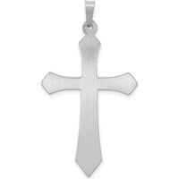 14K White Gold Polished Passion Cross Pendant with Rhodium Plating by Oro Pregiato