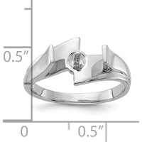 14K White Gold Polished Pearl Ring Mounting - 6mm Stone Setting by Oro Pregiato