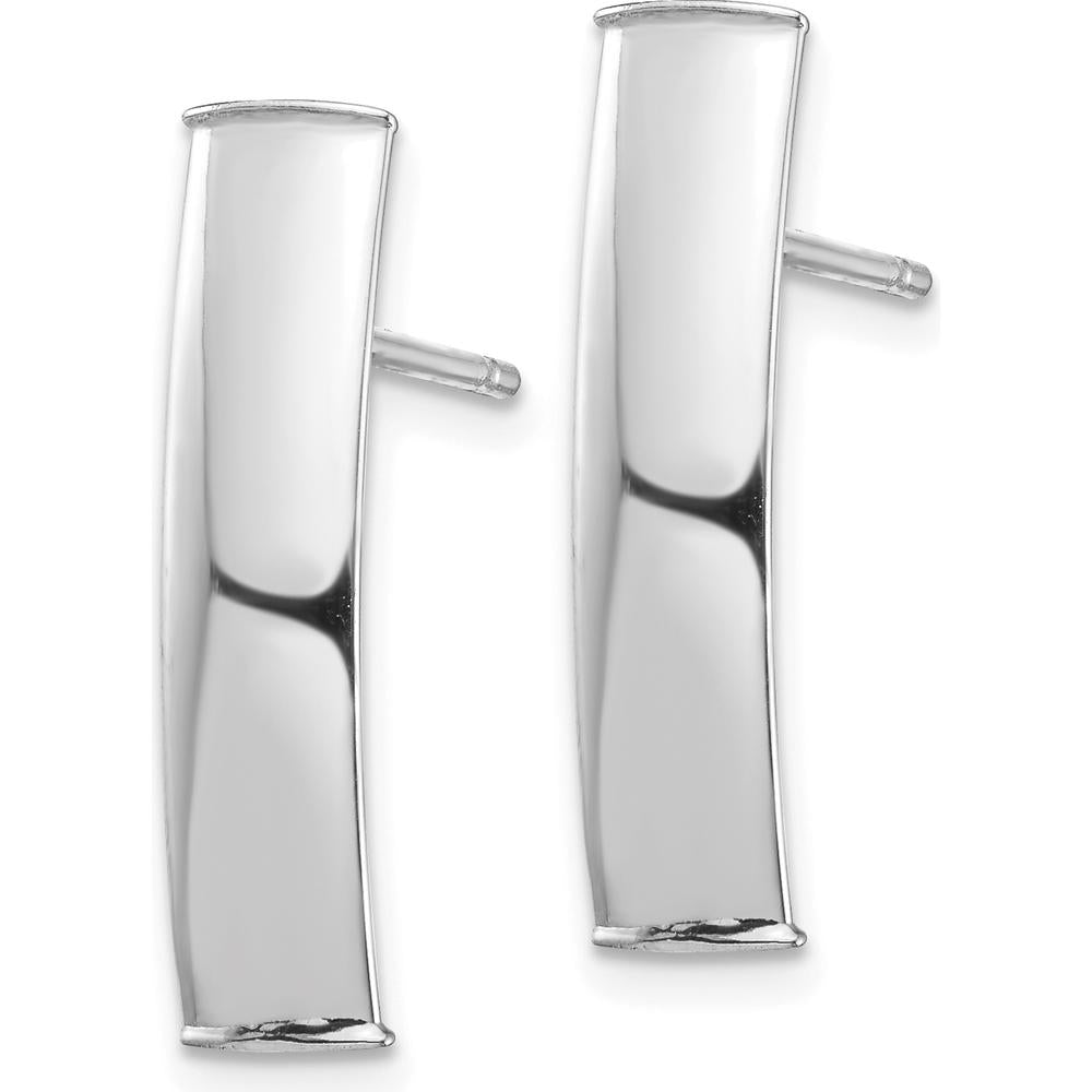 14K White Gold Polished Post Earrings - 21.27mm Drop Style by 0