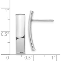 14K White Gold Polished Post Earrings - 21.27mm Drop Style by 0