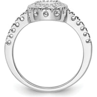14K White Gold Polished Ring Mounting for 5mm Round Gemstone with Rhodium Plating by Monteluci Fine Jewelry