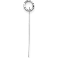 14K White Gold Polished Round Disc Charm with Engravable Surface by Oro Pregiato
