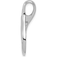 14K White Gold Polished Slide Pendant for 4mm and 6mm Omega Chains by 0