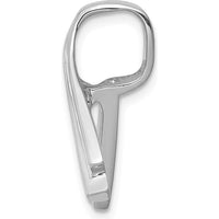 14K White Gold Polished Slide Pendant for 6mm Omega Chain by 0