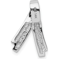 14K White Gold Polished Slide Pendant for 6mm Omega Chain by 0