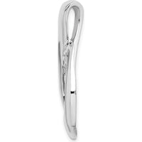 14K White Gold Polished Slide Pendant for Omega Chains - Fits 2mm Regular and 6mm Fancy Omega Chains by 0