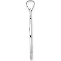14K White Gold Polished St. Anthony Medal Pendant with Rhodium Finish - 29.15mm Length by Oro Pregiato