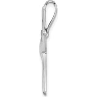 14K White Gold Polished Starfish Motif Chain Slide Pendant by 0