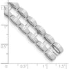 14K White Gold Polished Tennis Bracelet Jacket Blank with Rhodium Plating - 6.5" in Length by Oro Pregiato