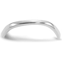 14K White Gold Polished Wave Fashion Thumb Ring - Elegant Minimalist Design by Oro Pregiato