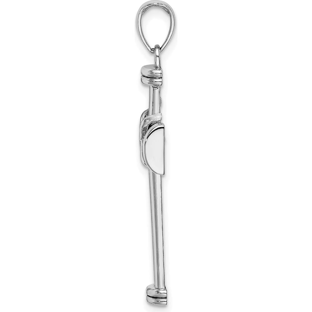 14K White Gold Polished X Center Cross Pendant - Modern Faith Design by Oro Pregiato