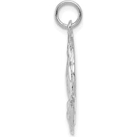 14K White Gold Praying Hands Pendant with Polished Rhodium Finish - 26mm Length by Oro Pregiato