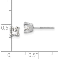 14K White Gold Princess Cut Diamond Stud Earrings - 0.33 Carat Total Diamond Weight by Monteluci Fine Jewelry