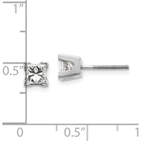 14K White Gold Princess Cut Diamond Stud Earrings - 0.40 Carat Total Diamond Weight by Monteluci Fine Jewelry