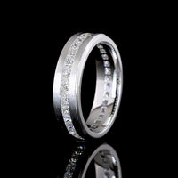 14K White Gold Princess Cut Eternity Band with Channel Set Lab Diamonds - 1.88 Carats Total Diamond Weight - Covaloro Fine Jewelry