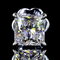 14K White Gold Princess Cut Lab Diamond Stud Earrings - 2.59 Carat Total Weight, D VVS2 Clarity, IGI Certified - Covaloro Fine Jewelry