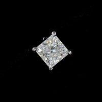 14K White Gold Princess Cut Lab Diamond Stud Earrings - 4.58 Carat Total Weight, E VVS1 to F VS1 Clarity - Covaloro Fine Jewelry