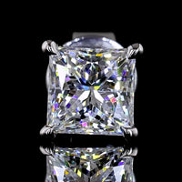 14K White Gold Princess Cut Lab Diamond Stud Earrings - D VVS2 - 1.49 Carat Total Weight - Covaloro Fine Jewelry