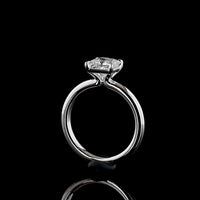 14K White Gold Princess Cut Solitaire Engagement Ring with 1.51 Carat Lab Grown Diamond - E VVS2 Color Clarity - IGI Certified - Covaloro Fine Jewelry