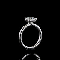 14K White Gold Princess Cut Solitaire Engagement Ring with 1.51 Carat Lab Grown Diamond - E VVS2 Color Clarity - IGI Certified - Covaloro Fine Jewelry